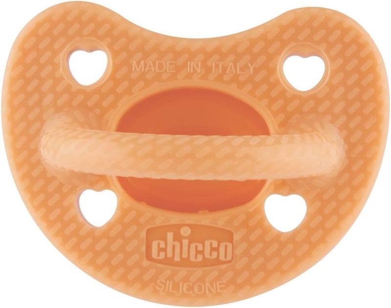 Chicco PhysioForma Luxe Soft Silicone Soother 6-16m (2 pcs), Orange/Transparent - Image 5